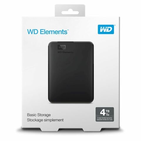 Western Digital Elements Portable External Hard Drive 4TB Black