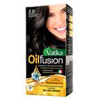 Buy Vatica Oil Fusion Permanent Hair Colour Creme 2.0 Natural Black 100ml in Kuwait