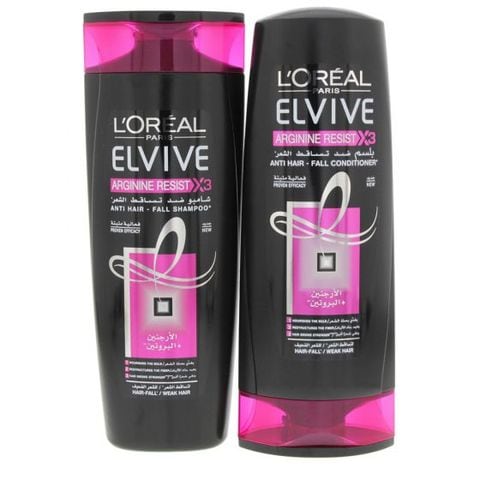Buy L Oreal Elvive Arginine Resist X3 Shampoo 400ml + L Oreal Elvive Arginine Resist X3 Con in Kuwait