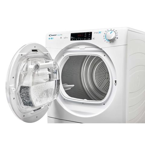Candy SmartPro Condenser Dryer 8kg - CSO C8TE-19 - Condenser - White - WiFi+BT - 5 Digit Display - Easycase - Drain Kit