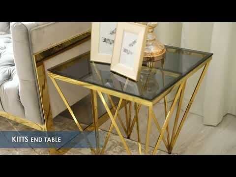 Gold on sale end table