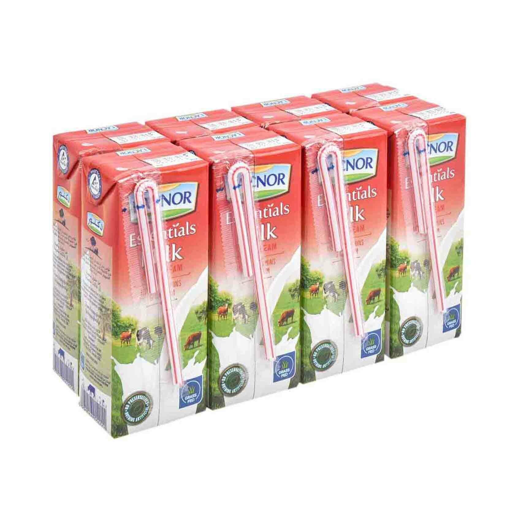 Buy Lacnor Essentials Full Cream Milk 180ml x12 Online Shop Fresh