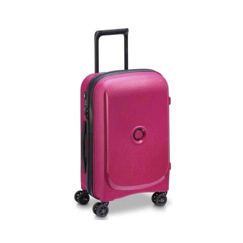 ديلسي بيلمونت بلس حقيبة سفر غير قابلة للتوسيع ذات 4 عجلات صلبة مقاس 55 سم لون توتي + مجموعة ألوان مجانا