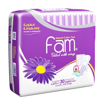 Fam Extra Thin Night Feminine Pads With Wings 7 pcs Online at Best Price, Sanpro Pads