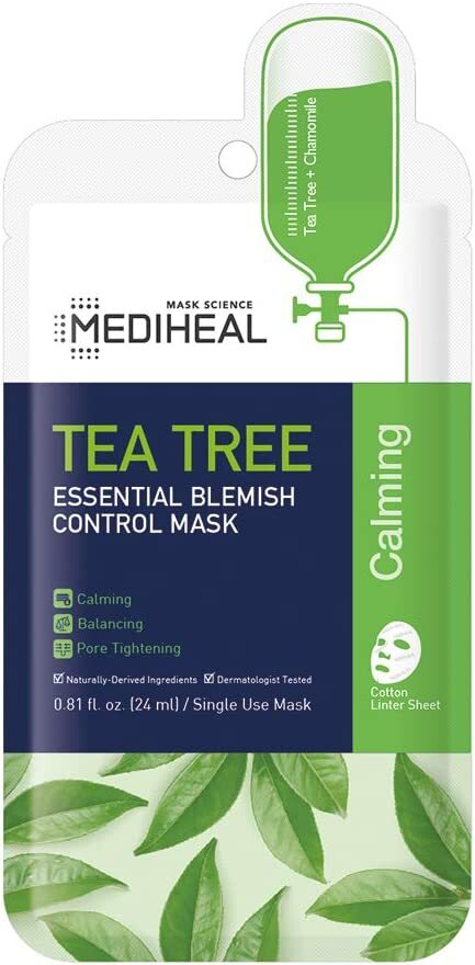 Mediheal official tea tree essential blemish control mask тканевая маска с маслом чайного дерева