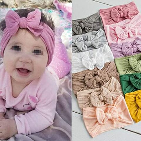 Buy 6 Pcs Baby Girls Bowknot Headbands Elastic Soft Hairbands Headband Head  Wraps Stretch Hair Band Hair Styling Accessories For Newborn Infant Toddler  Baby Girls (Color Random) Online - Shop Beauty &