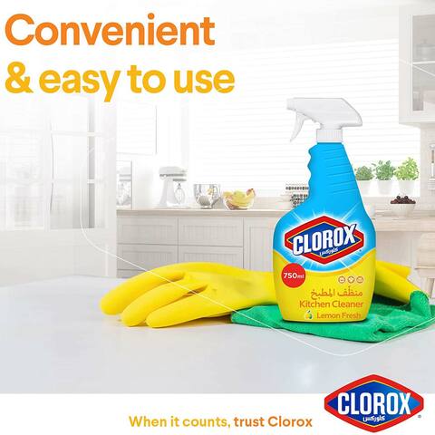 Clorox Lemon Kitchen Cleaner &amp; Disinfectant Spray 750 ml