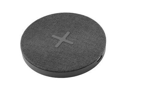 Wireless charger, textile/grey
