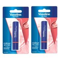 Vaseline Colour+Care Lip Care Balm Stick Mellow Rose 3g Pack of 2