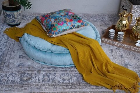 Yellow boho best sale throw pillows