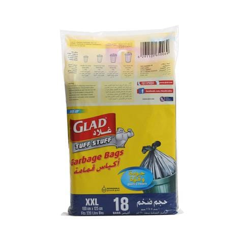 Glad Garbage Bags 18 bag size 125 x 100 cm