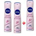 Buy Nivea 48 Hour Pearl And Beauty Deodrant Spray 150ml 2+1 in UAE