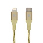 Buy Promate USB Type-C To Lightning Cable, Heavy Duty Nylon Braided 2.4A Type-C To Lightning Sync And Charging 1.2M Cable With Android Otg Support in Saudi Arabia