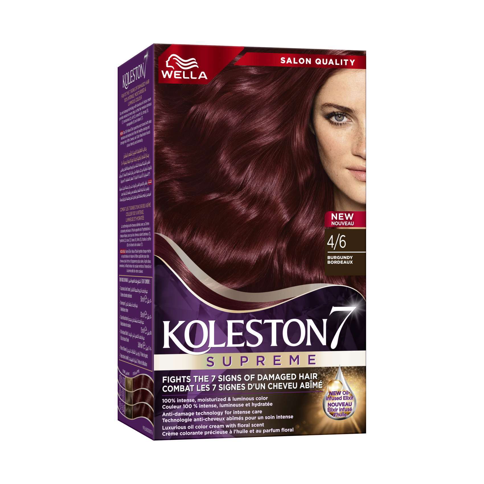 Buy Wella Koleston Hair Colour Kit 4/6 Burgundy 142ml Online - Shop Beauty  & Personal Care on Carrefour UAE