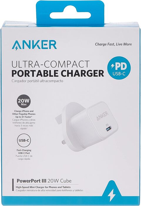 Anker 20W Power Port III Cube Charger, White
