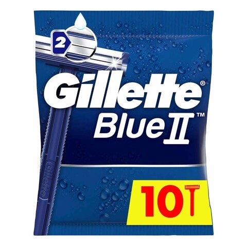 Gillette Blue II Men&#39;s Disposable Razors 10 Pack
