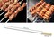 Stainless Steel Barbecue Skewers with Wooden Handles (12 pcs)