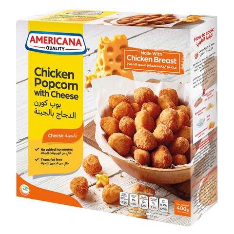 Buy Americana Chicken Popcorn with Cheese 400g in Saudi Arabia