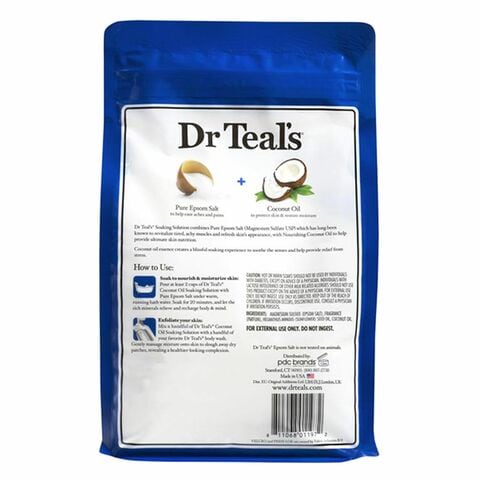 Dr. Teals Soaking Solution Coconut Oil Pure Epsom Salt White 1.36kg