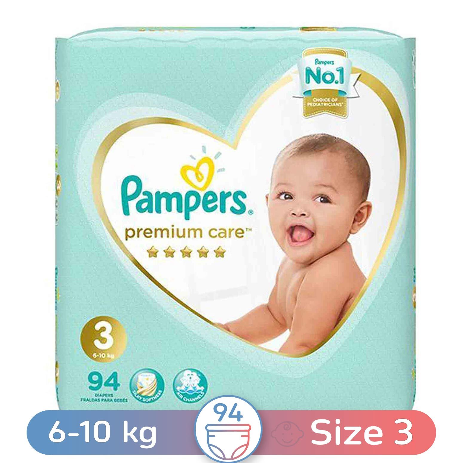 Buy Pampers Premium Care Diapers 3 Midi 6 10 Kg 94 Diapers Online Shop Baby Products On Carrefour Egypt