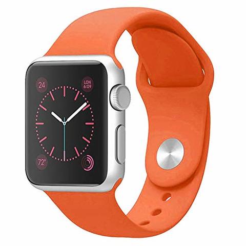 Generic - Apple Watch Band 42mm 44mm Soft Silicone Strap Orange