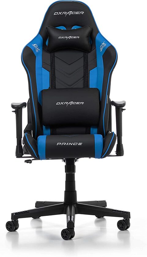 Black and blue 2024 gaming chair