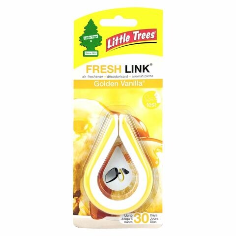 Little Trees Fresh Link Golden Vanilla Auto Air Freshener Multicolour