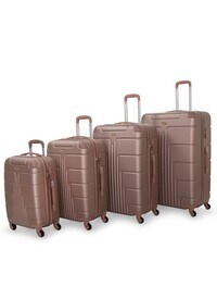 Senator Travel Bags Suitcase A1012 4 Pcs Hard Casing Trolley Luggage Set Rose Gold
