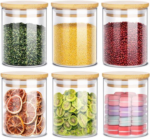 Clear Borosilicate Glass Storage Jars with Airtight Wooden  Lids,19/29oz,Glass Kitchen Storage Jar Canisters, Sealed Jars for Sugar  Salt,Glass Loose Tea Storage - China Glass Jar and Storage Container price