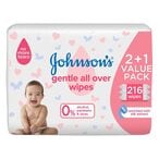 Buy JOHNSON’S GENTLE ALL OVER WIPES X216 in Kuwait