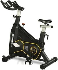 Sparnod Fitness SSB-16 Commercial Spin Bike Exercise Cycle with Comfortable Seat Cushion, Silent Belt Drive, Heavy Flywheel for Cardio Training and Workout (Free Installation Service)