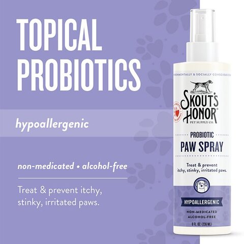 Skout's Honor Probiotic Paw Spray for Dogs, 8 fl. oz.