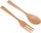 2Pcs/Set Non-Toxic and Eco-Friendly Wooden Spoon and Fork, Flatware Set, Cutlery Set (Spoon and fork combination)