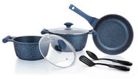 Prestige Essentials Granite 7 Piece Non-Stick Cast Aluminium Cookware Sets Blue