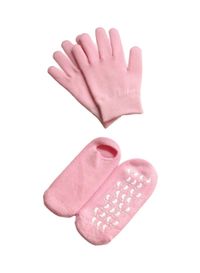 Generic - 4-Piece Spa Gel Socks And Gloves Set Pink