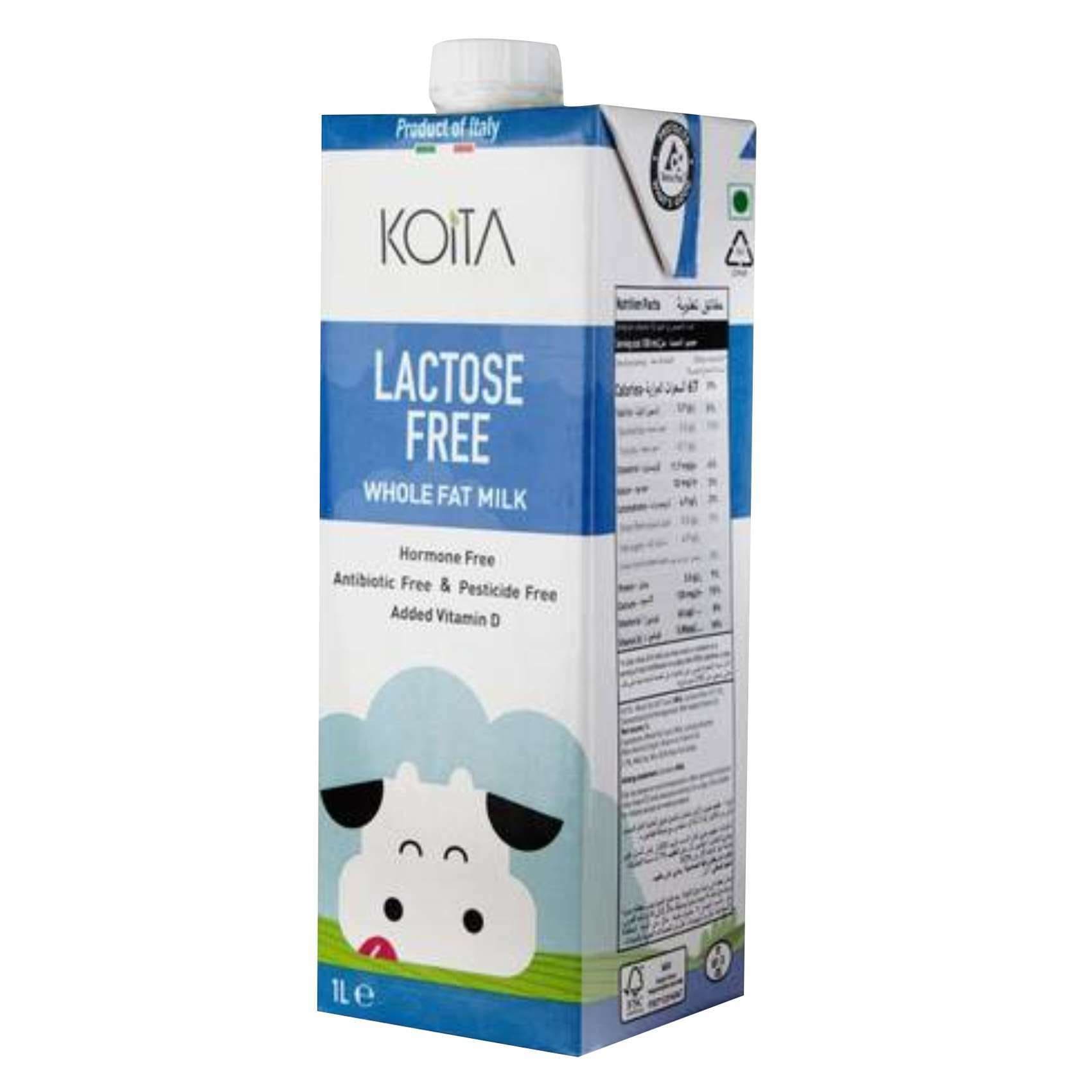 Buy Koita Lactose Free Full Fat Milk 1L Online - Shop Bio & Organic