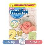 Buy Molfix 2mini Baby Diapers - Size 2 - 3-6 Kg - 60 Diaper in Egypt