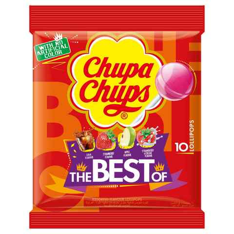 Chupa Chups The Best Of Lollipops 12g Pack Of 10