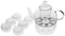 Generic Borosilicate Heat-resistant Glass Tea Pot Set Infuser Teapot + Warmer + 6 Double Wall Tea Cups Gift Set&hellip;