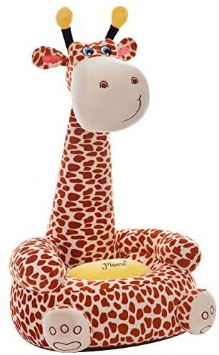 Aiwanto Baby Sofa Chair Cute Kids Sofa Seat Giraffe Animal Sofa Giraffe Lazy Sofa Toddler Birthday Gift for Boys and Girls (Brown)