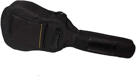 Acoustic Guitar Bag 03 Inch Thick Padding Waterproof Dual Adjustable Shoulder Strap Guitar Case Gig Bag With Back Hanger Loop (40, 41 Inch Dual Adjustable Shoulder Strap Plus Cot, Black)
