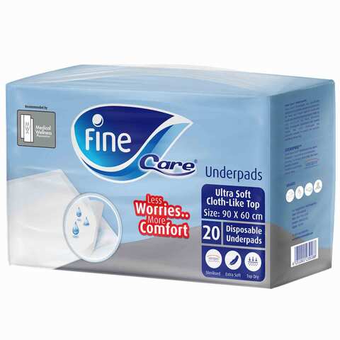 Buy Fine Care Underpads Size 90 X 60Cm 20 Disposable Underpads