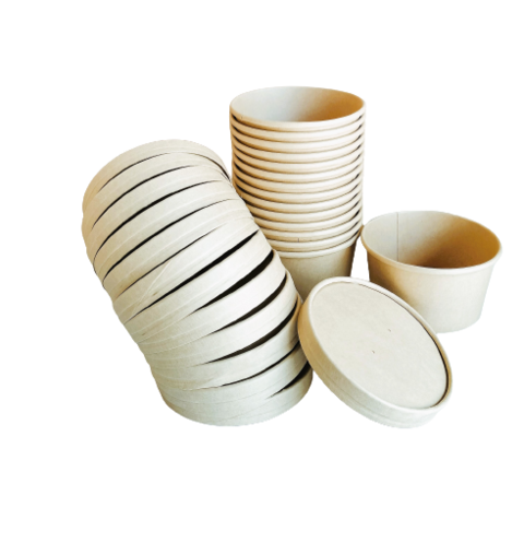 ProdelPak Soup Cups 8Oz/240ML White With Paper Lid 20 Pieces