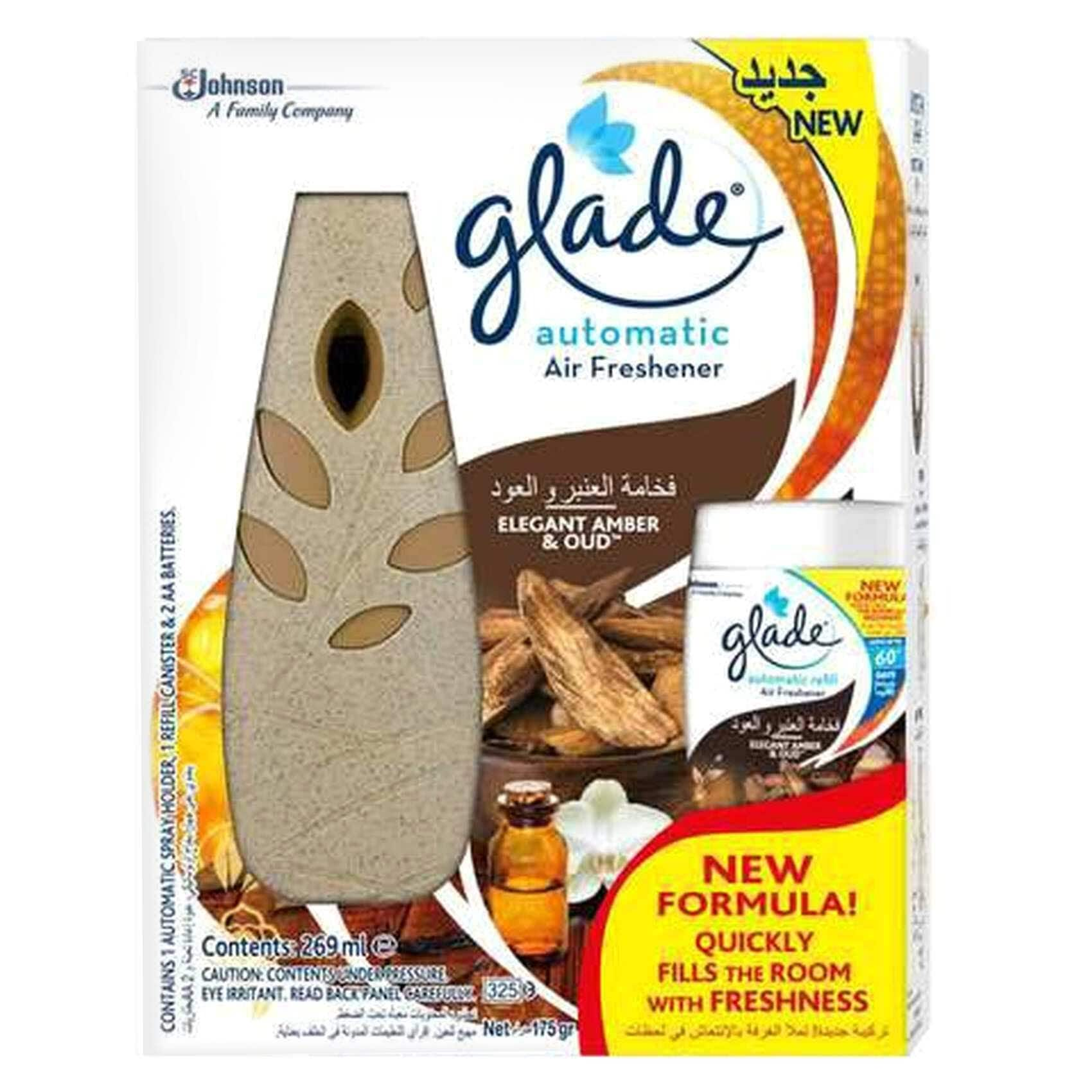 Buy Glade Automatic Air Freshener With Dispenser Elegant Amber And Oud