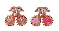 Aiwanto Hair Clips Girls Beautiful Hair Accessories 2 Pcs - Rose &amp; Pink Stoned