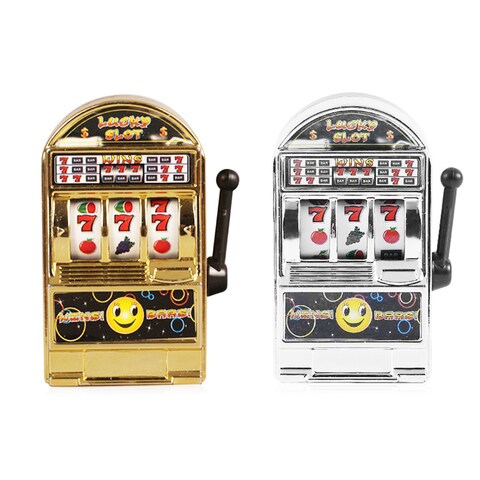 Ametoys-Mini Lucky Slot Machine Metal Anti-stress Toy Christmas Gift Gold