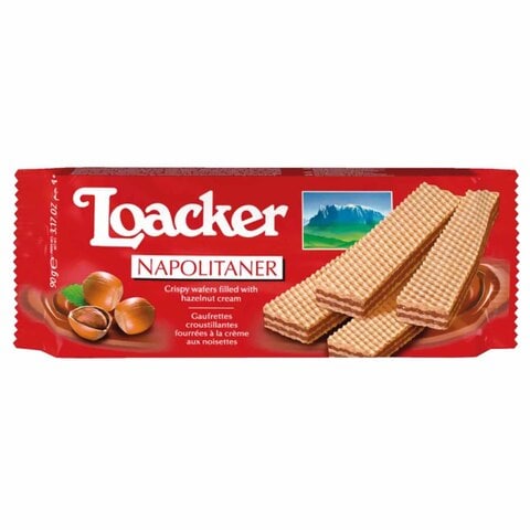 Loacker Napolitaner Wafer With Hazelnut - 90 gram