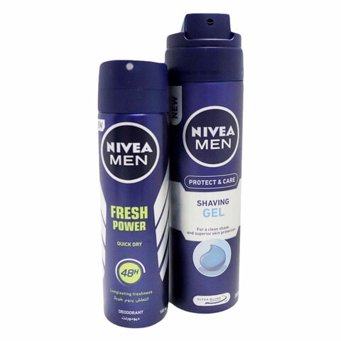 Buy NIVEA MEN  Shaving Gel Fresh  Cool Mint Extracts 200ml + NIVEA MEN  Antiperspirant Spray for Men 150ml in UAE