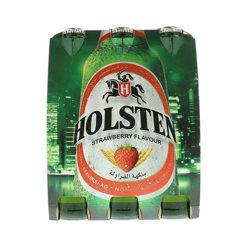 Buy Holsten Strawberry Flavoured Non-Alcoholic Malt Beverage 330ml Pack of 6 in Saudi Arabia