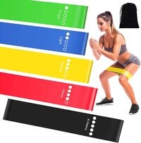 Sky Land Resistance Band Exercise Home Gym Fitness, Yoga Resistance Loop Bands For A Different Kind Of Workout Em 9241, Black, Blue, Yellow, Red, Green